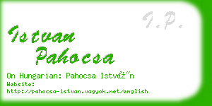 istvan pahocsa business card